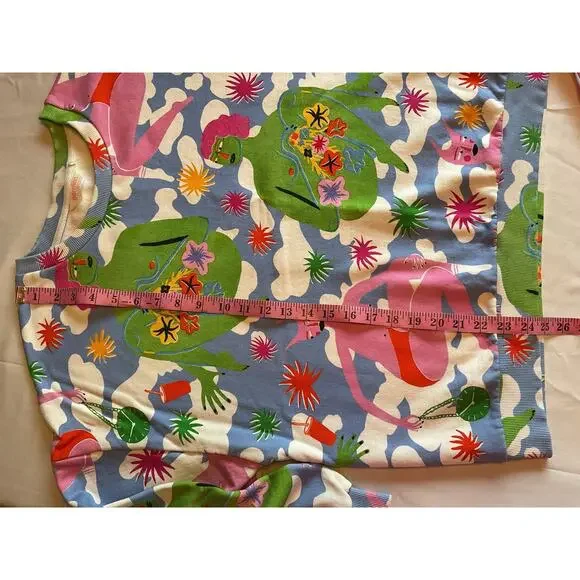 Gorman Graphic Pullover SZ 14 (L) -Whimsical, Cozy, Pattern, Abstract Loungewear - Picture 6 of 6